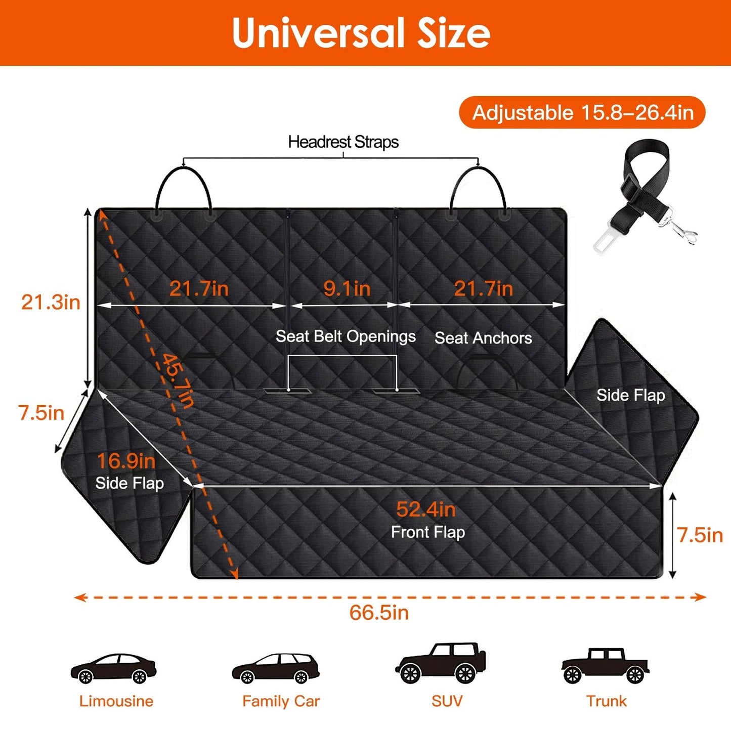 Dog Car Seat Cover Waterproof Scratch-proof