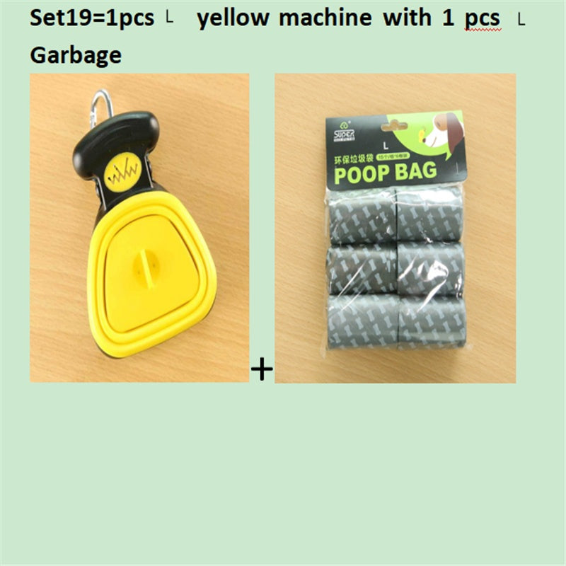 Travel Foldable Pooper Scooper With 1 Roll Compostable bags