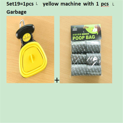 Travel Foldable Pooper Scooper With 1 Roll Compostable bags