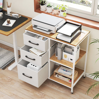 3 Drawer Mobile File Cabinet