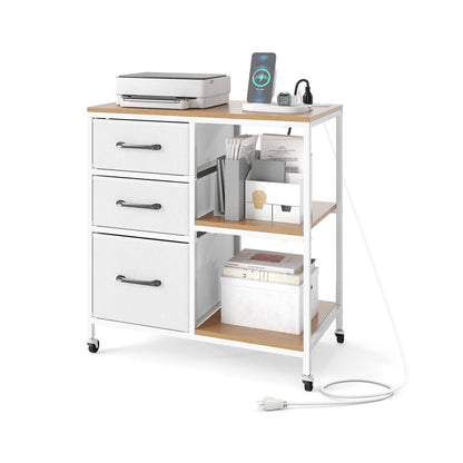 3 Drawer Mobile File Cabinet