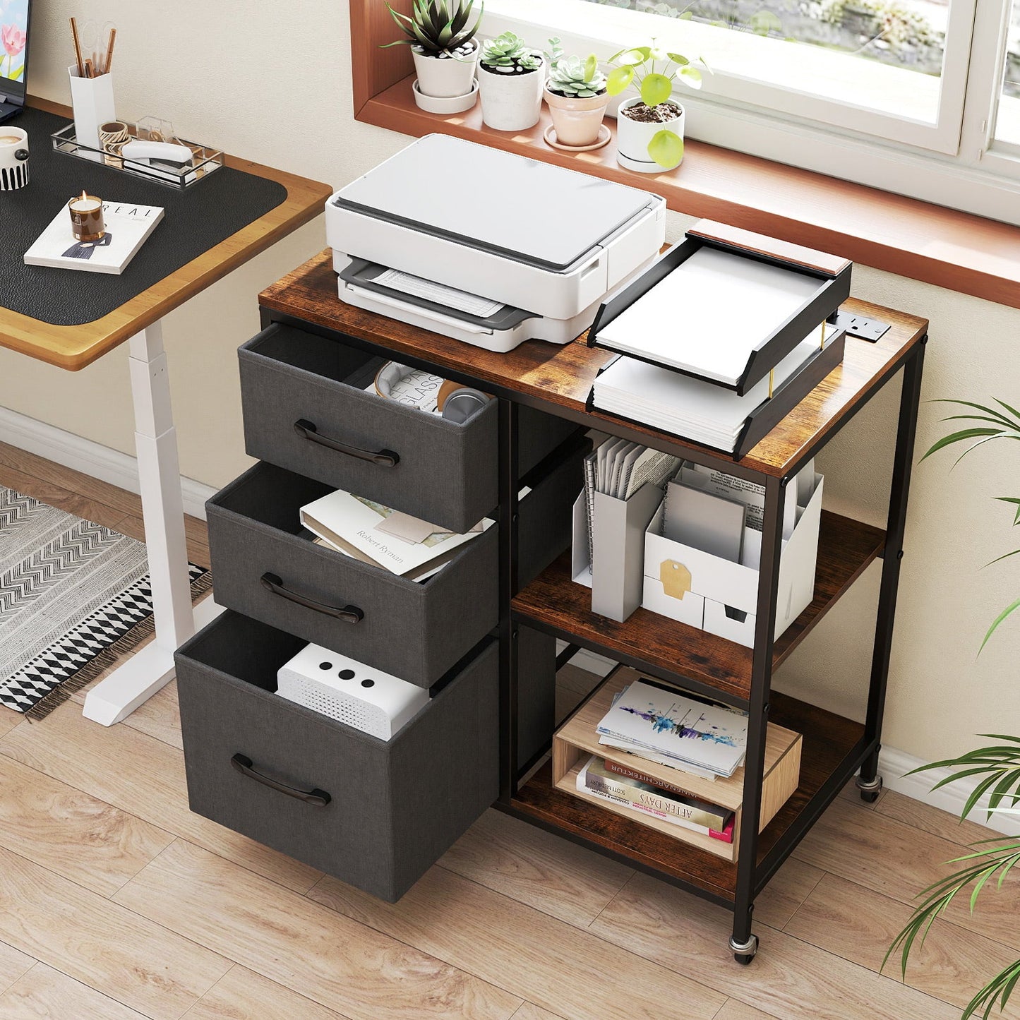 3 Drawer Mobile File Cabinet