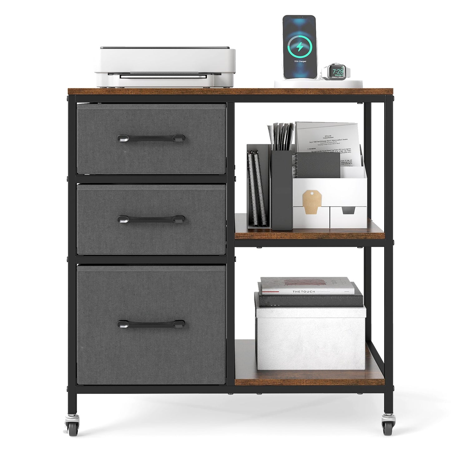 3 Drawer Mobile File Cabinet