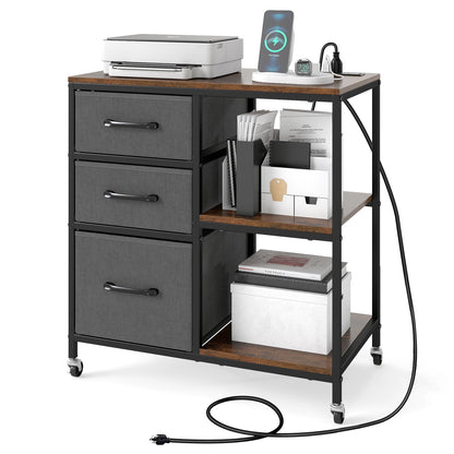 3 Drawer Mobile File Cabinet