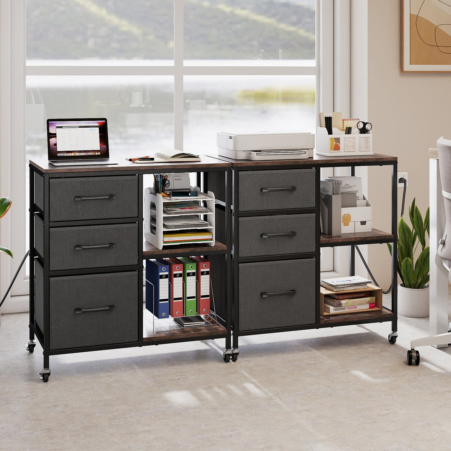 3 Drawer Mobile File Cabinet