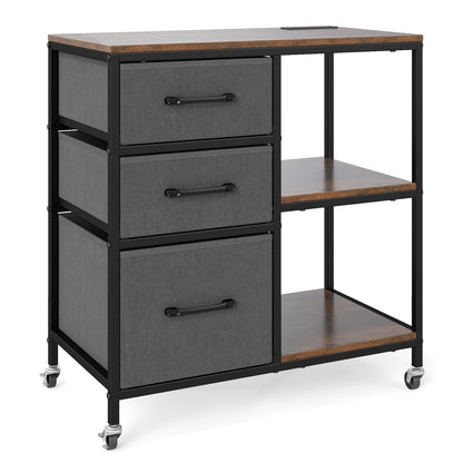 3 Drawer Mobile File Cabinet