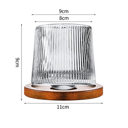 Hand drawn rotating whiskey glasses