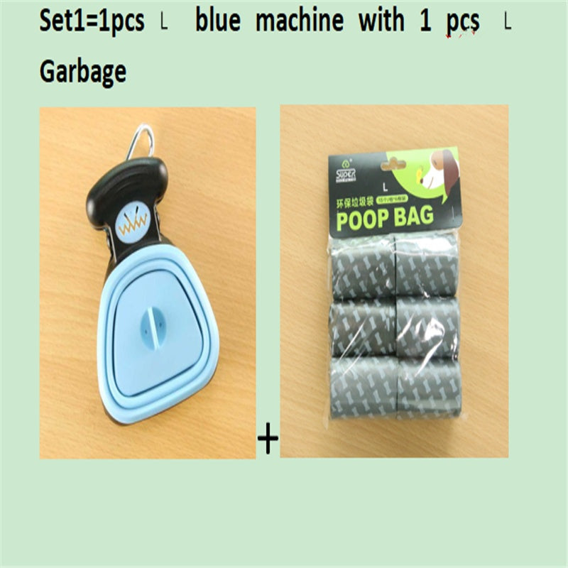 Travel Foldable Pooper Scooper With 1 Roll Compostable bags