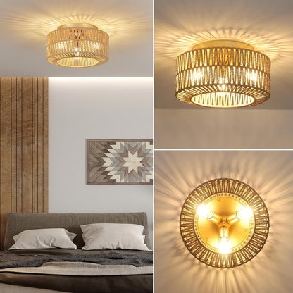 Boho Light Fixtures Ceiling Mount 3-Light