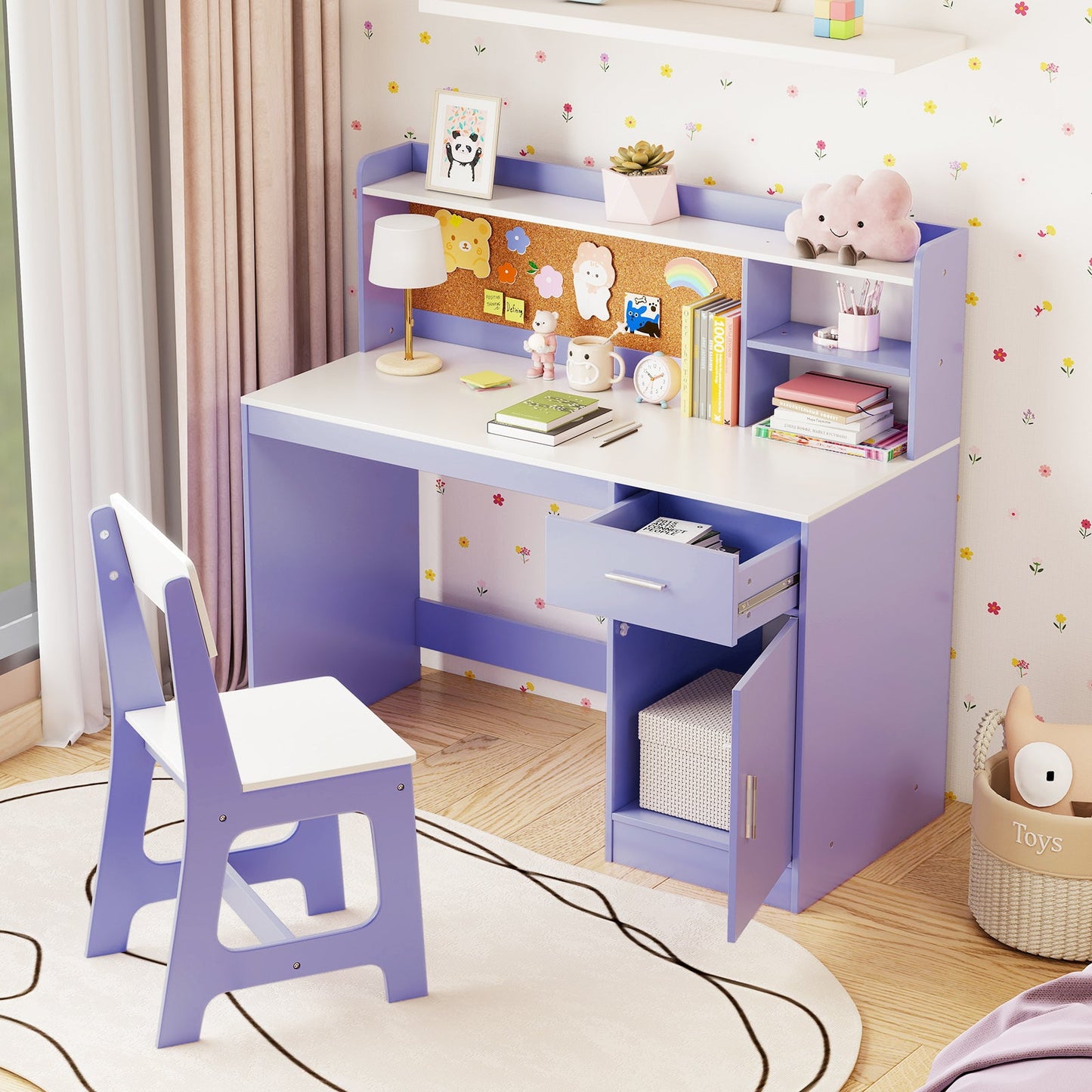 Kids Study Desk and Chair Set