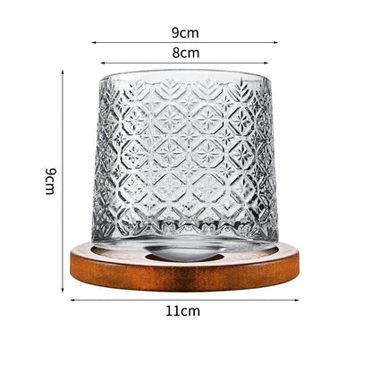 Hand drawn rotating whiskey glasses