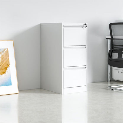 Metal 3 Drawer File Cabinet With Lock