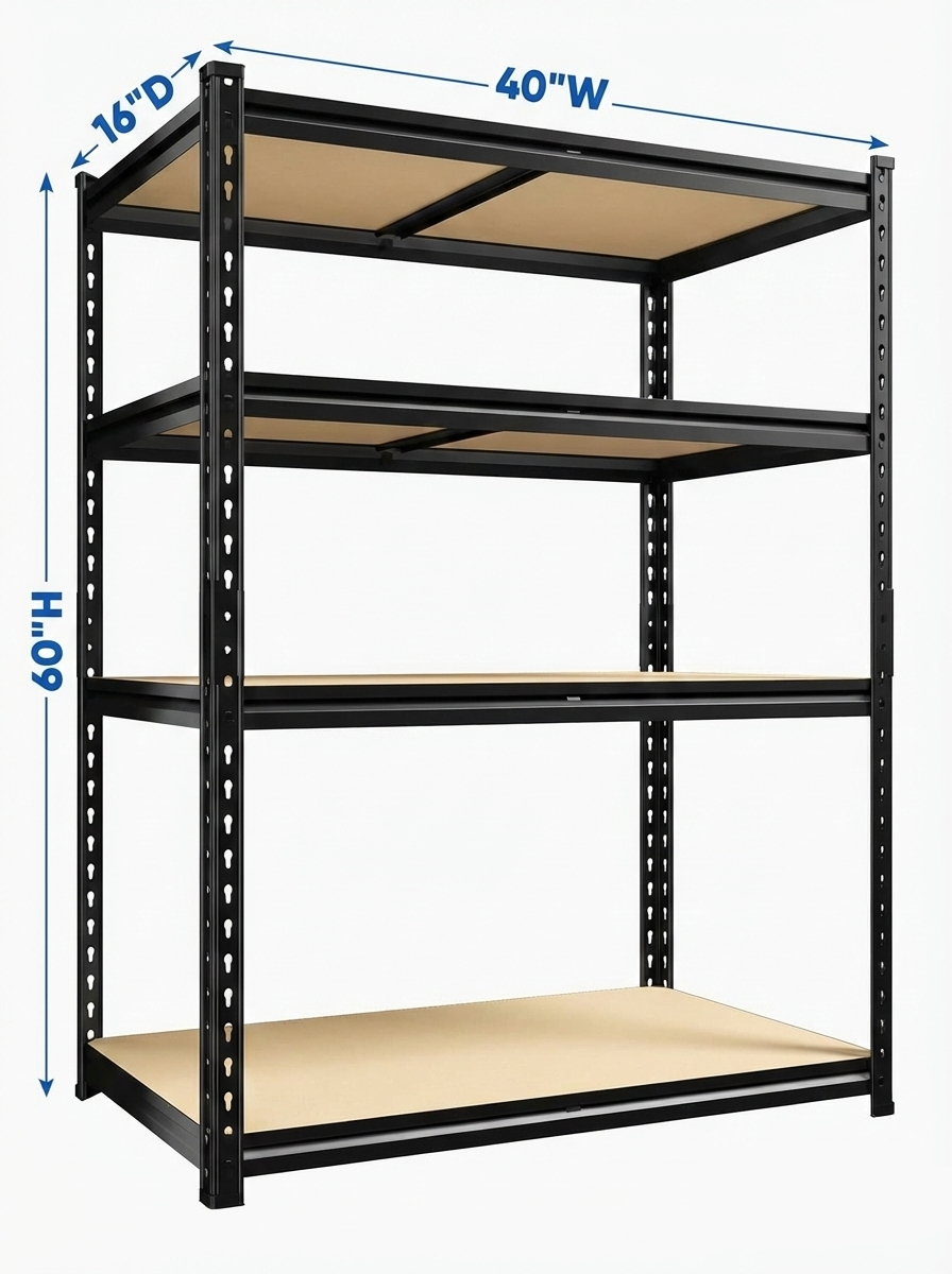Heavy Duty Metal Garage Shelving Rack