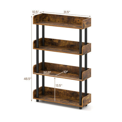 4-Tier Bookshelf Open Bookcase