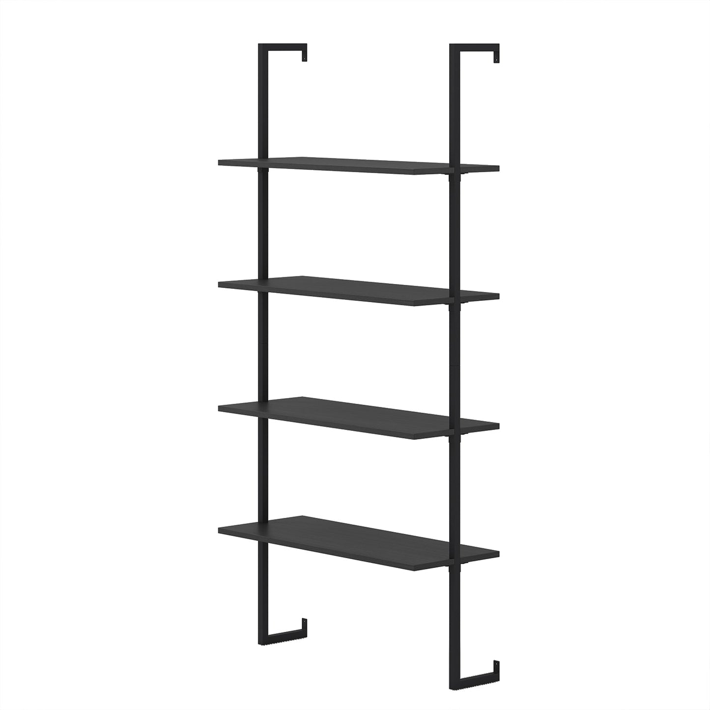 Wall Mounted 4-Tier Ladder Shelf