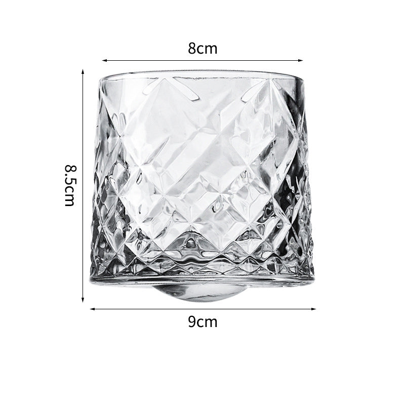 Hand drawn rotating whiskey glasses