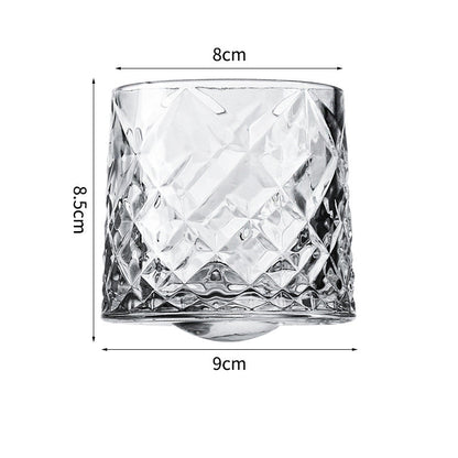 Hand drawn rotating whiskey glasses