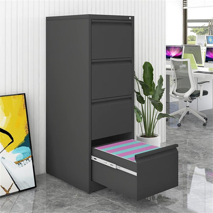 Metal 3 Drawer File Cabinet With Lock