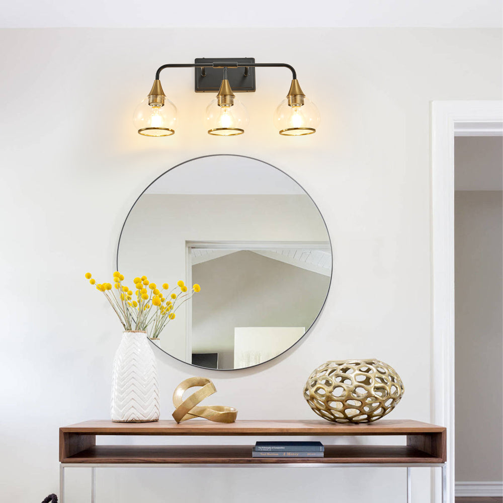 Black & Gold Vanity Wall Sconce