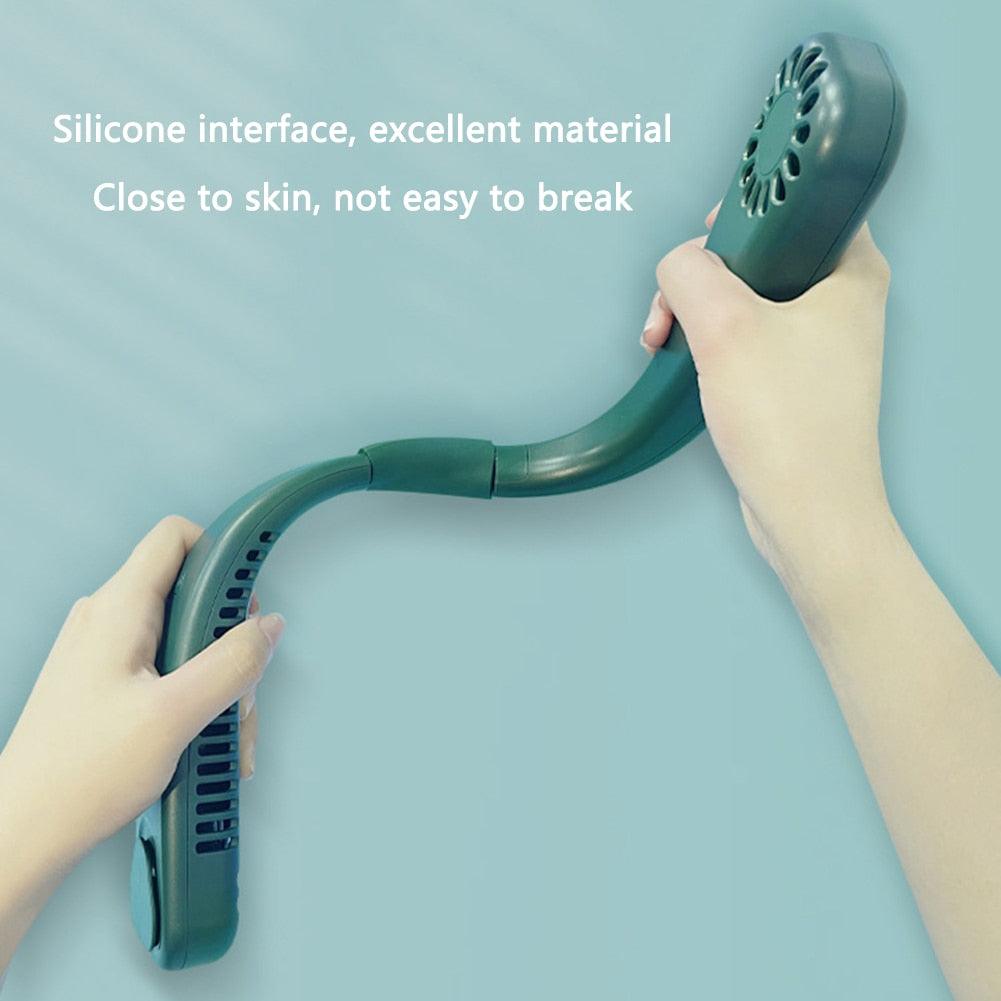 Rechargeable Bladeless Neck Fan with 3 Wind Speeds