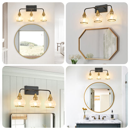 Black & Gold Vanity Wall Sconce