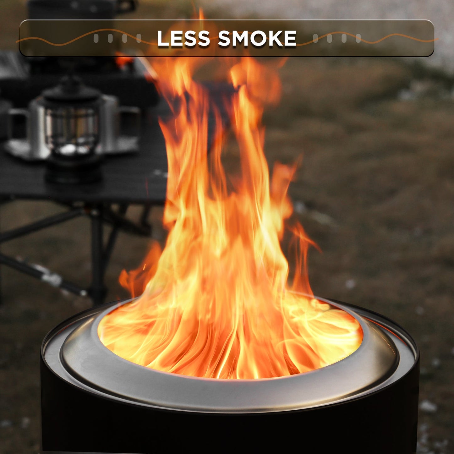 Pluto R19-PG Smokeless Outdoor Fire Pit