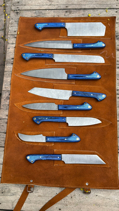 9-Piece Damascus Kitchen Knife Set