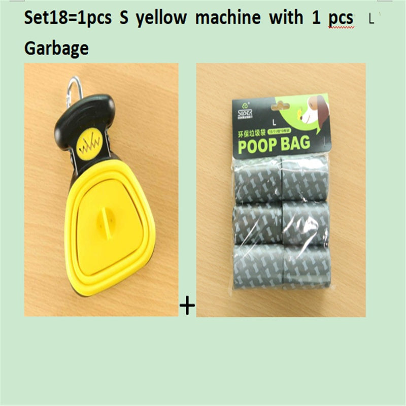 Travel Foldable Pooper Scooper With 1 Roll Compostable bags