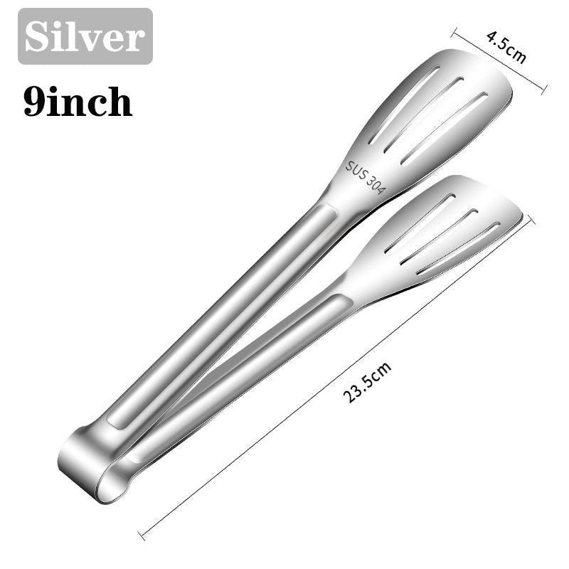 7/9/12 inch 304 Stainless Steel Kitchen Tongs