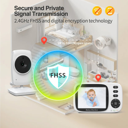 Video Baby Monitor 2.4G Wireless with 2 Way Audio
