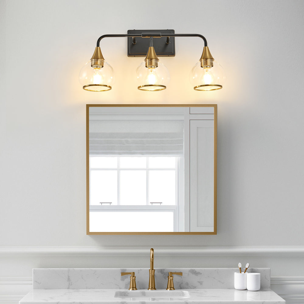Black & Gold Vanity Wall Sconce
