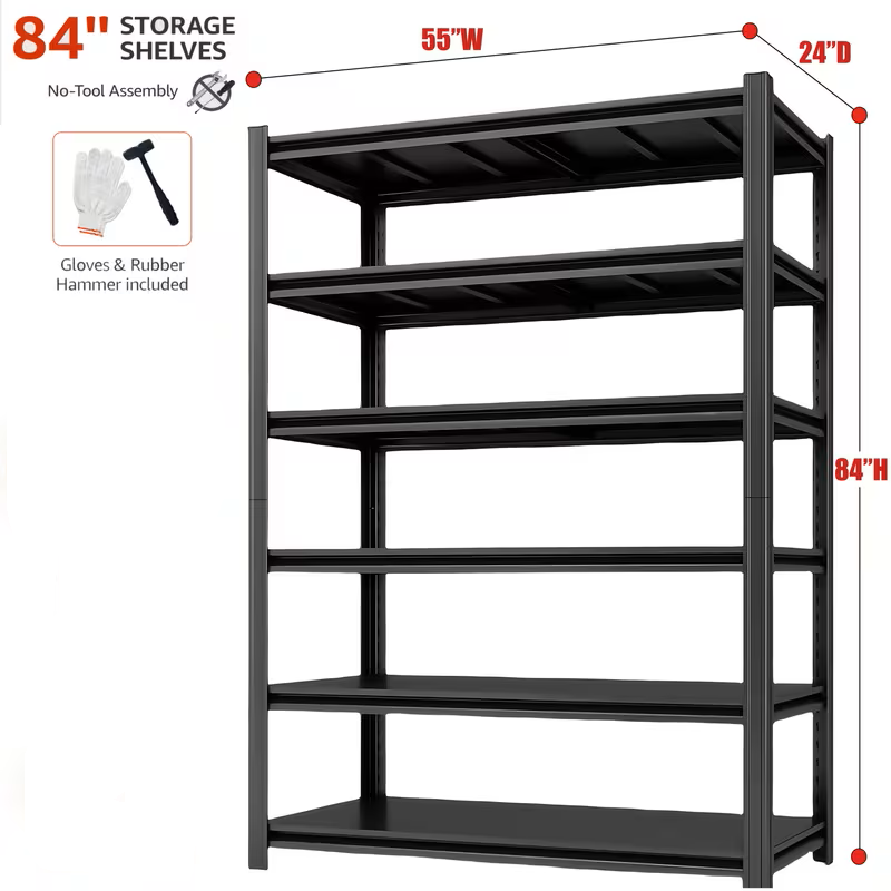Heavy Duty Metal Garage Shelving Rack