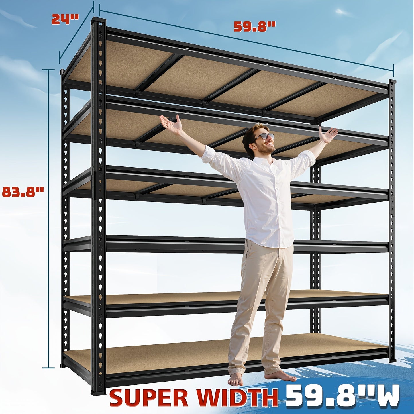 Heavy Duty Metal Garage Shelving Rack