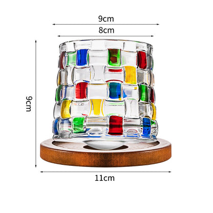 Hand drawn rotating whiskey glasses