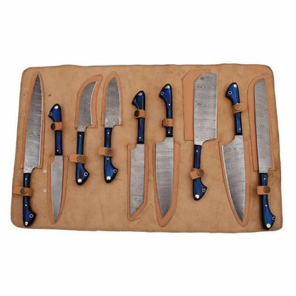 9-Piece Damascus Kitchen Knife Set