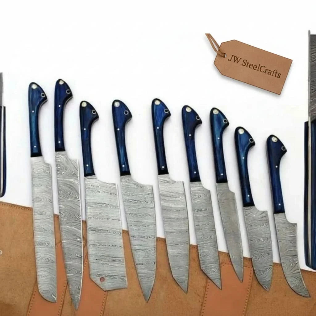 9-Piece Damascus Kitchen Knife Set