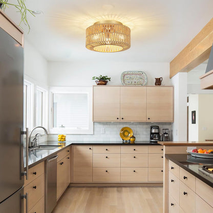 Boho Light Fixtures Ceiling Mount 3-Light