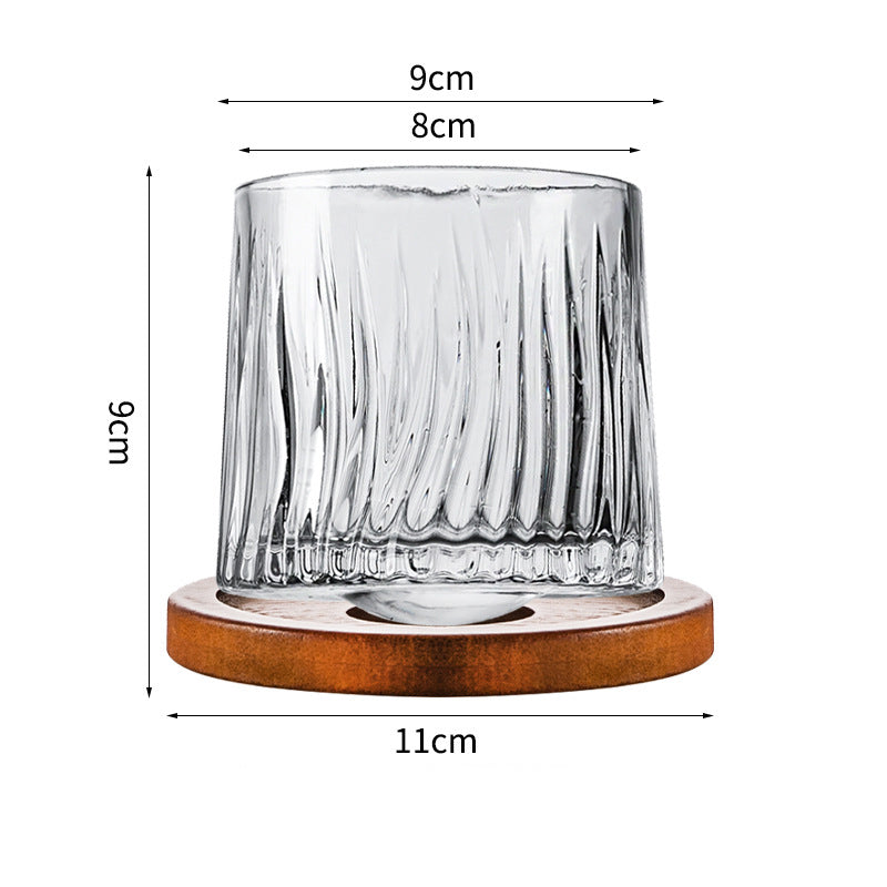 Hand drawn rotating whiskey glasses