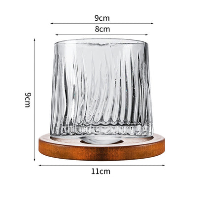 Hand drawn rotating whiskey glasses