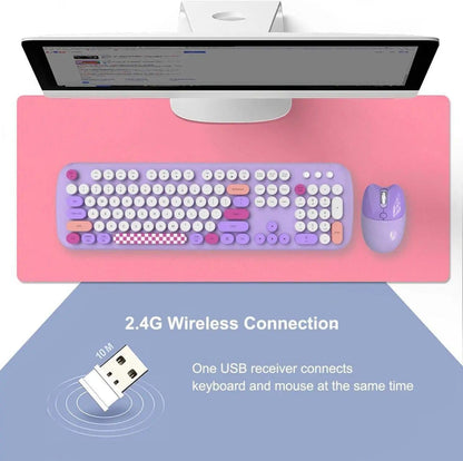 Wireless Keyboard & Mouse Combo - Silent Click