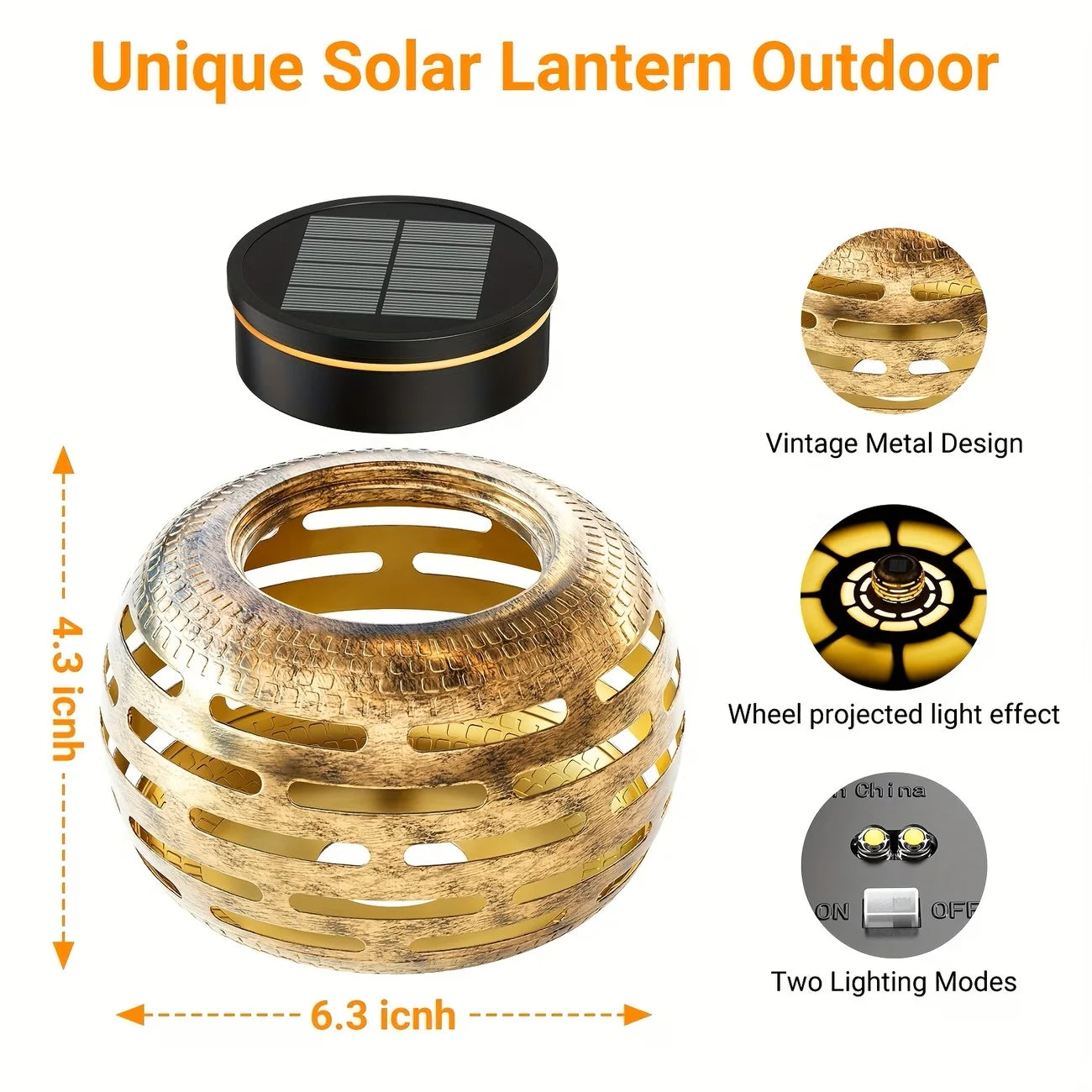 Retro Metal Solar Lights