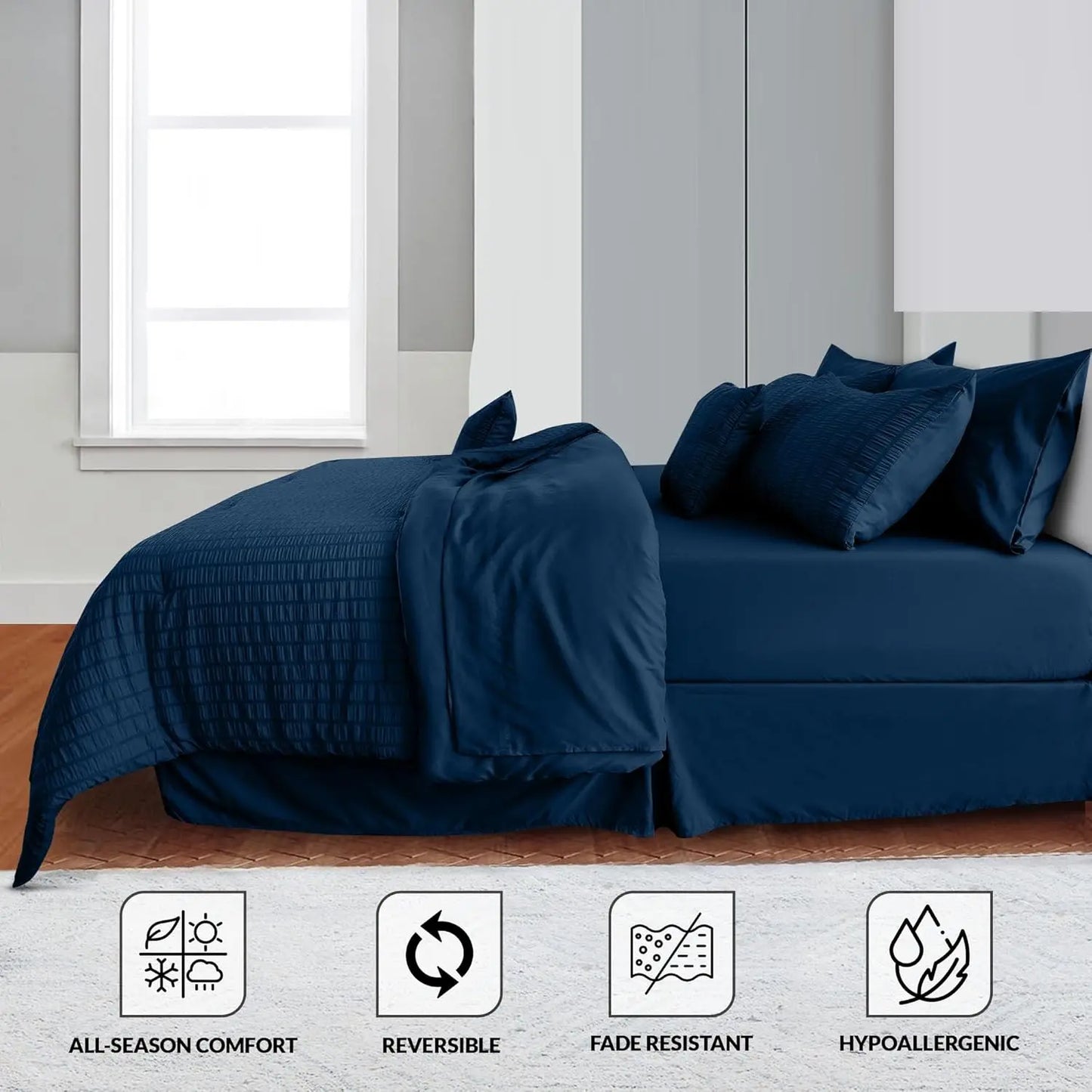 10 Piece Lightweight Comforter Set with Sheets