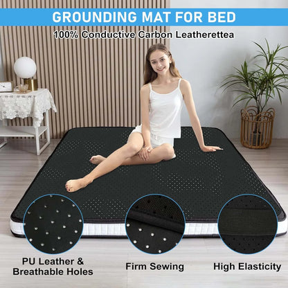 100% Conductive Carbon Faux Leather Grounding Mat.