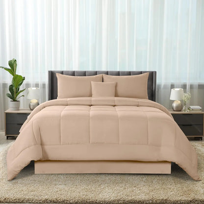 5pc Comforter Set, All-in-One Bed in a Bag
