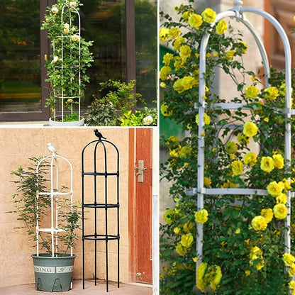 6ft Rustproof Metal Garden Obelisk Trellis