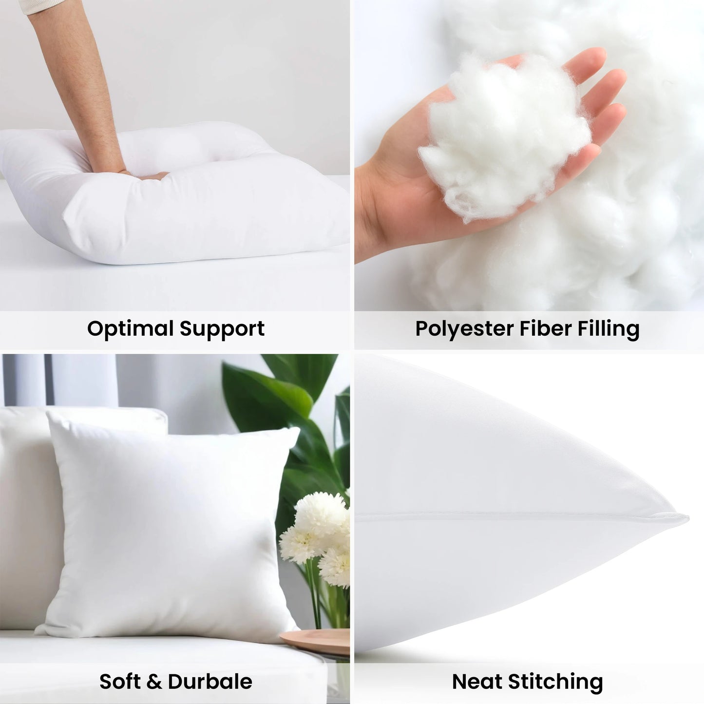 Set of 4 Throw Pillow Inserts