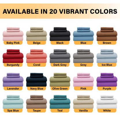 Brushed Microfiber, 16" Deep Pockets Sheet Set