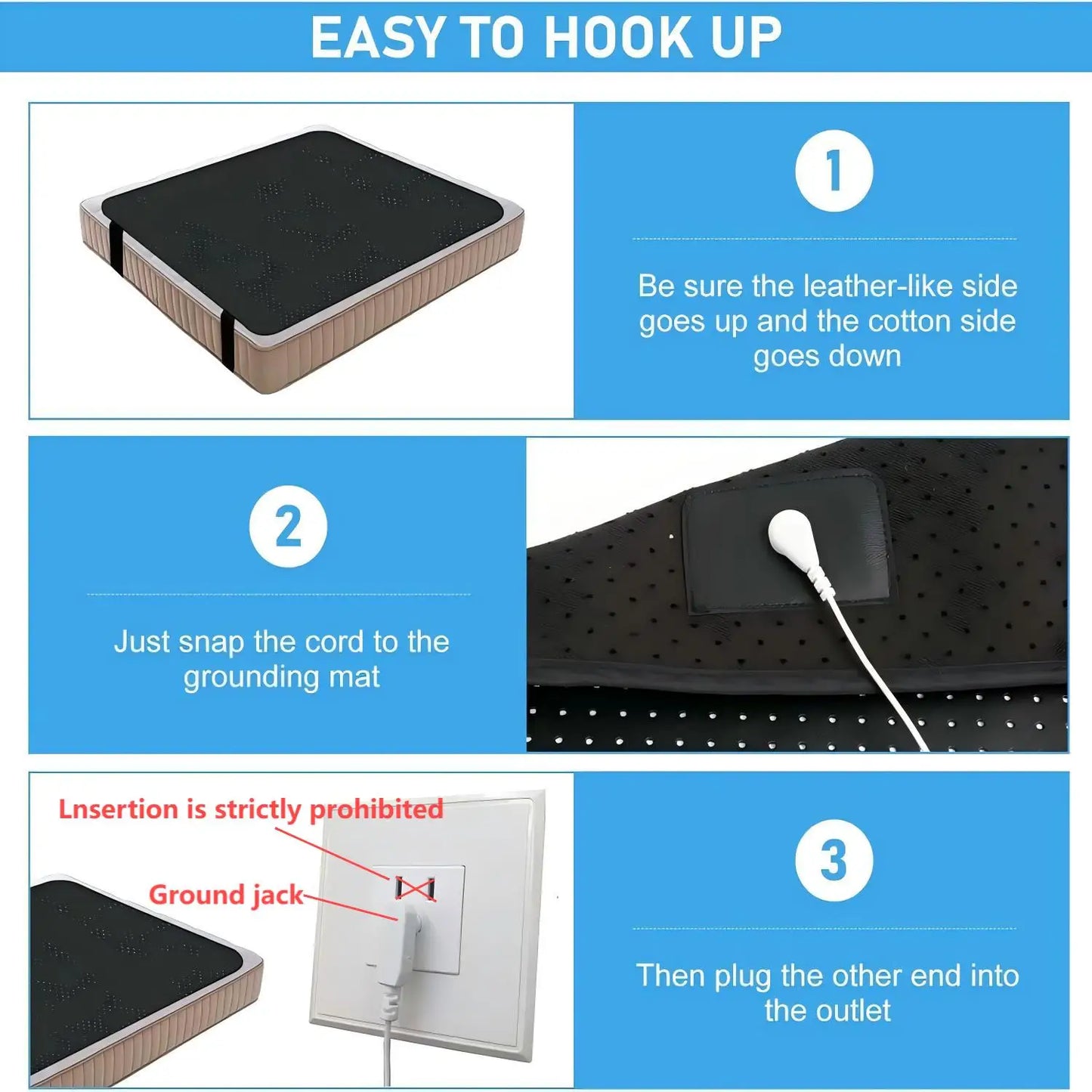 100% Conductive Carbon Faux Leather Grounding Mat.
