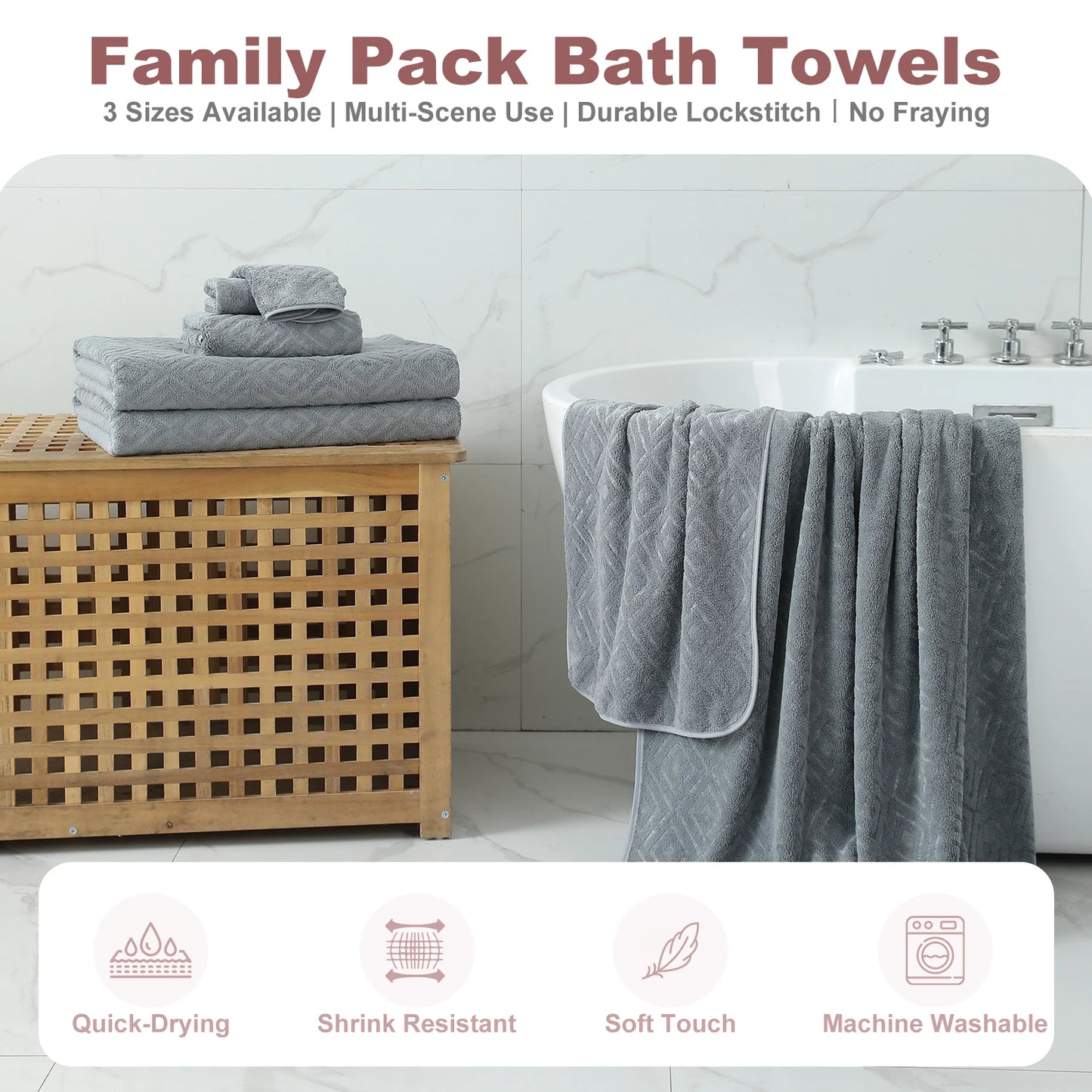 Oversized 8-Piece Towel Set