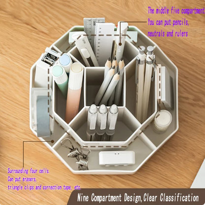 Large capacity rotatable pen holder